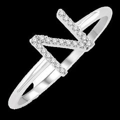 10k 0.05ct Diamond Size-7 "N"-Ring
