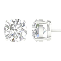 14K 3.00ct G-H-Color/VS-Clarity Lab-Diamond Round-cut/Earrings