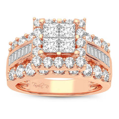14K 4.00ct Diamond Cluster Ring