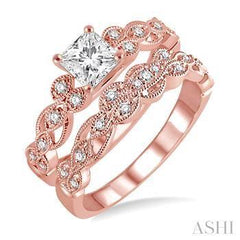 14K 0.55ct Diamond Solitaire Princess-Ring