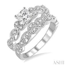 14K 0.55ct Diamond Solitaire Princess-Ring