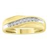 10K .25CT-Diamond Round-Cut Wedding Band