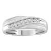 10K .25CT-Diamond Round-Cut Wedding Band