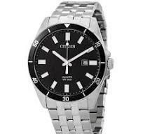 Citizen Quartz Black-Dial Men's Watch