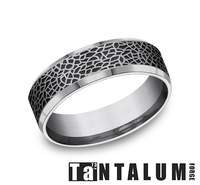 Tantalum Spider-Web Beveledge 8mm-size:10 Benchmark Band