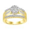 14K 1.00ct Diamond Cluster Ring