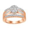 14K 1.00ct Diamond Cluster Ring