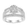 14K 1.00ct Diamond Cluster Ring