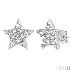 10K 0.10ct Diamond Star Earring