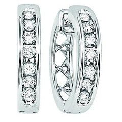 14K 2.00ct Diamond Hoop Earrings