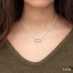 925 0.10ct Diamond Paper Clip Necklaces