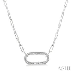 925 0.10ct Diamond Paper Clip Necklaces