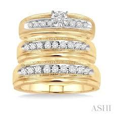 14K 2.35CT DIAMOND TRIO SET