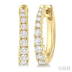 14K 0.50Ct Diamond Hoop Earrings