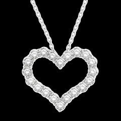 14K 0.25ct Diamond Heart Pendant