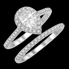 14K 1.20ct Diamond Solitaire Pear-Ring