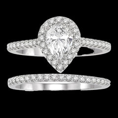 14K 1.20ct Diamond Solitaire Pear-Ring