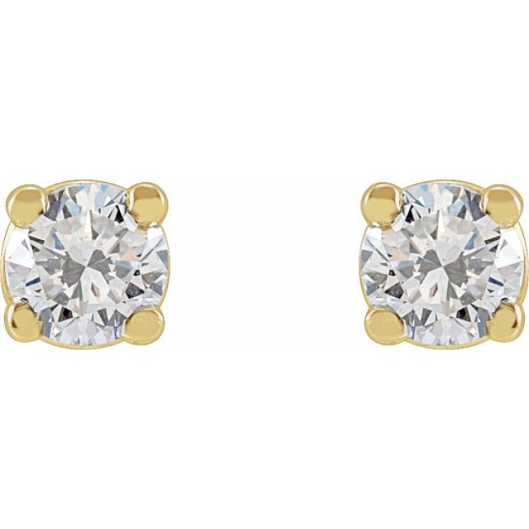 14K Yellow 1/3 CTW Lab-Grown Diamond Stud Earrings