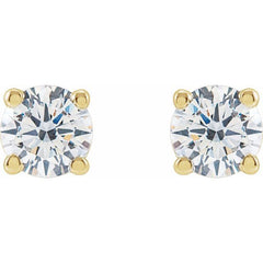 14K Yellow 1/2 CTW Lab-Grown Diamond Stud Earrings