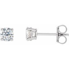 14K White 1/2 CTW Lab-Grown Diamond Stud Earrings