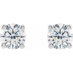 14K White 1/2 CTW Lab-Grown Diamond Stud Earrings
