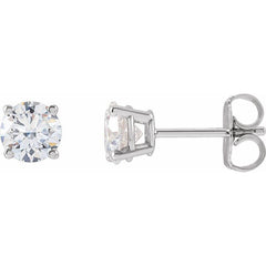 14K White Gold 1 CTW Lab-Grown Diamond Earrings