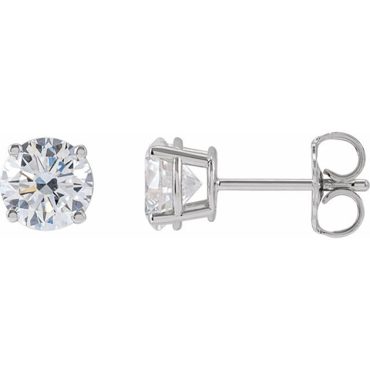 14K White 1 1/2 CTW Lab-Grown Diamond Stud Earrings