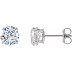 14K White Gold 2 CTW Lab-Grown Diamond Earrings
