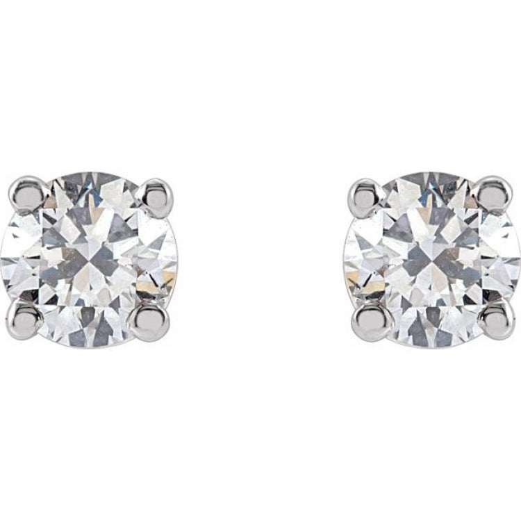 14K White 1/3 CTW Lab-Grown Diamond Stud Earrings