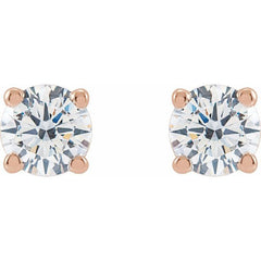 14K Rose 1/2 CTW Lab-Grown Diamond Stud Earrings