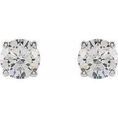 14K White 3/4 CTW Lab-Grown Diamond Stud Earrings