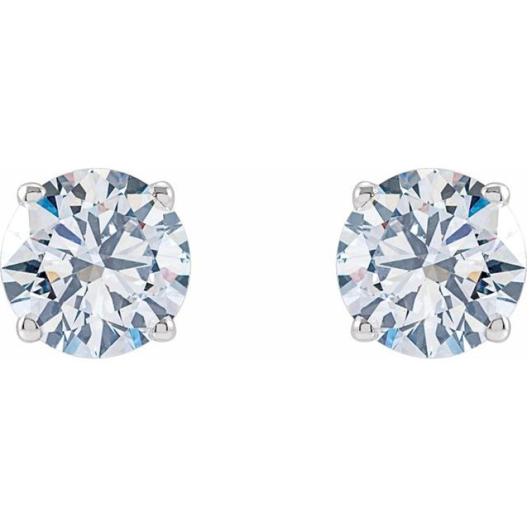 14K White 1 1/4 CTW Lab-Grown Diamond Stud Earrings