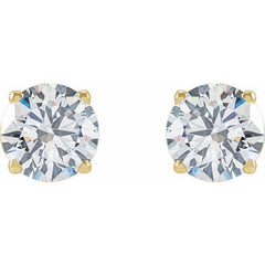 14K Yellow Gold 2 CTW Lab-Grown Diamond Earrings