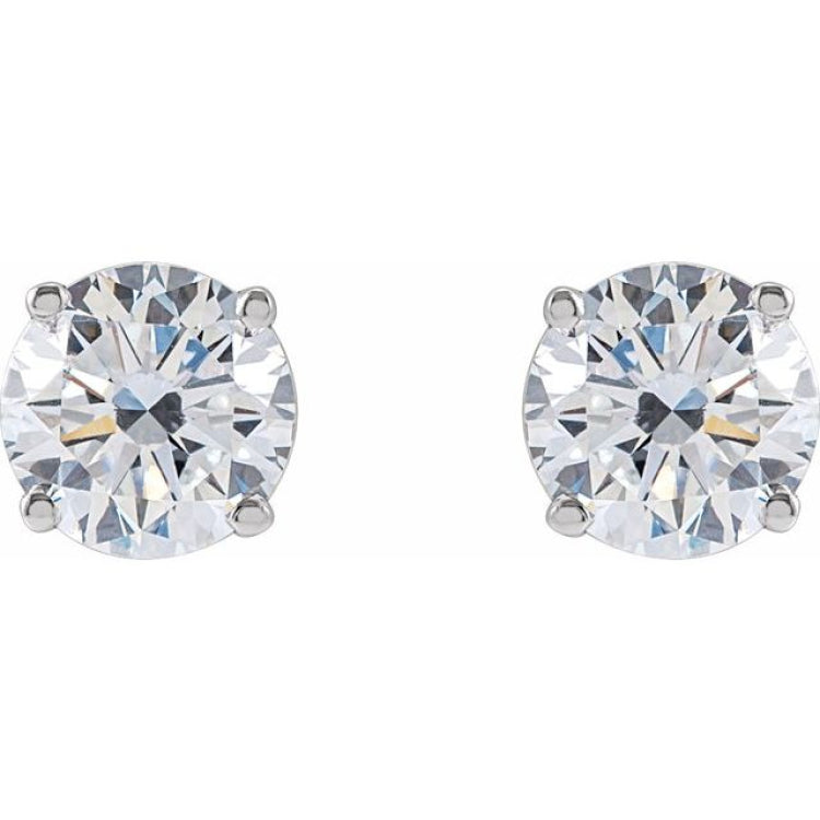 14K White Gold 1 1/2 CTW Lab-Grown Diamond Earrings