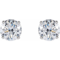 14K White 1 1/2 CTW Lab-Grown Diamond Stud Earrings