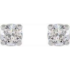 14K White 1/5 CTW Lab-Grown Diamond Stud Earrings