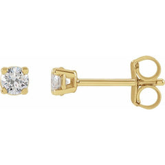 14K Yellow Gold 1/4 CTW Lab-Grown Diamond Earrings