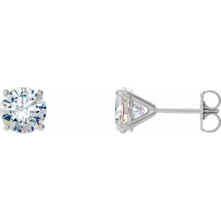 14K White Gold 1/2 CTW Lab-Grown Diamond 4-Prong Stud Earrings
