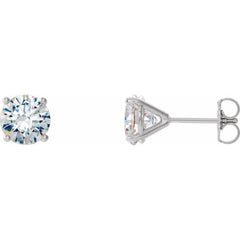 14K White Gold 1/2 CTW Lab-Grown Diamond 4-Prong Stud Earrings