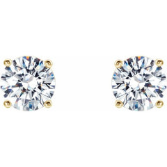 14K Yellow 1 1/2 CTW Lab-Grown Diamond 4-Prong Stud Earrings
