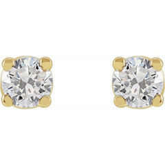 14K Yellow Gold 1/8 CTW Lab-Grown Diamond Earrings