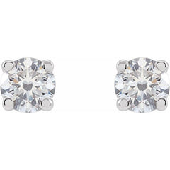 14K White 1/6 CTW Lab-Grown Diamond Earrings