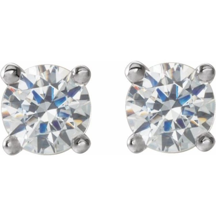 14K White Gold 1/8 CTW Lab-Grown Diamond Stud Earrings