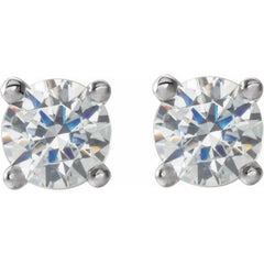 14K White Gold 1/8 CTW Lab-Grown Diamond Stud Earrings