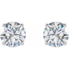 14K White Gold 2 1/2 CTW Lab-Grown Diamond Earrings