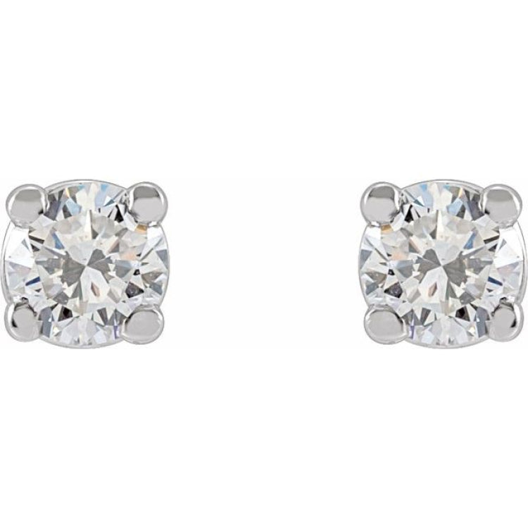 14K White 3 CTW Lab-Grown Diamond Stud Earrings
