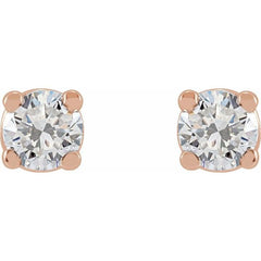 14K Rose 3 CTW Lab-Grown Diamond Stud Earrings