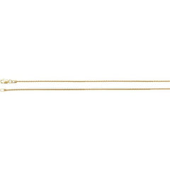 14K Yellow 1.25 mm Wheat 24" Chain