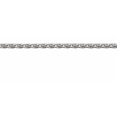 14K White Recycled Metal 1.25 mm Wheat Chain by the Inch