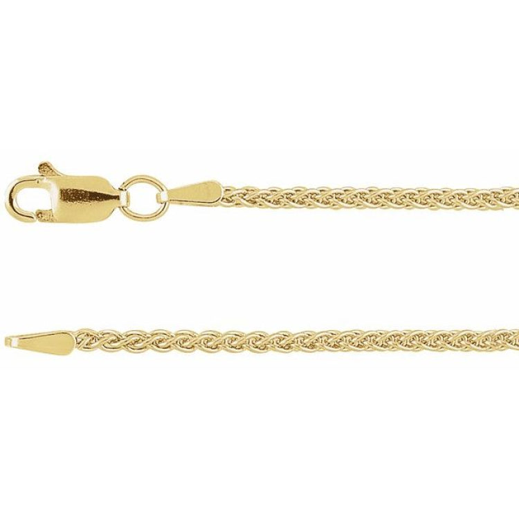 14K Yellow 1.8 mm Wheat 20" Chain
